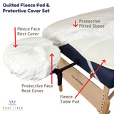 Massage Table Cover Package - Fleece Pad and Protective Cover Package