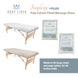 Simplicity™ + PLUS Poly-Cotton Extra Large Massage Table Fitted Sheet