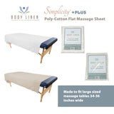 Simplicity™ + Plus Poly-Cotton Extra Large Massage Table Flat Sheet