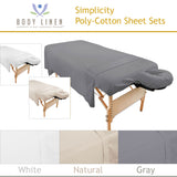 Simplicity Poly-Cotton Massage Table Sheet Sets